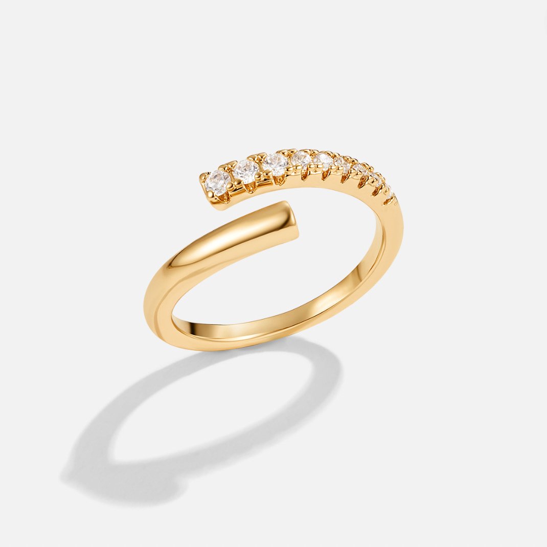 Arya Guld & Krystal Wrap Ring