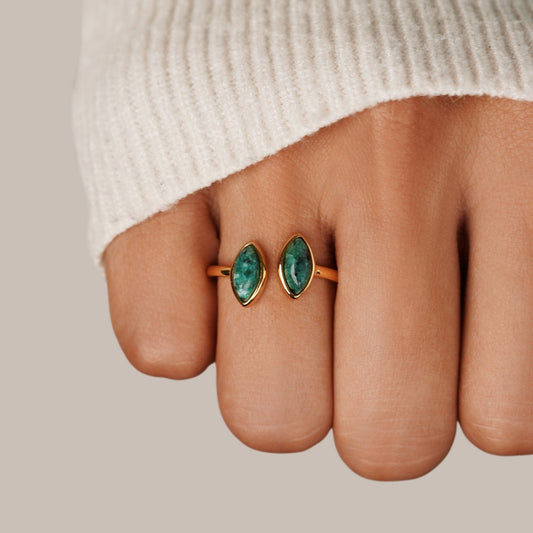 Jade Grøn Wrap Ring