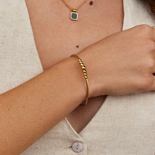 Yuri Gold Perle Bangle