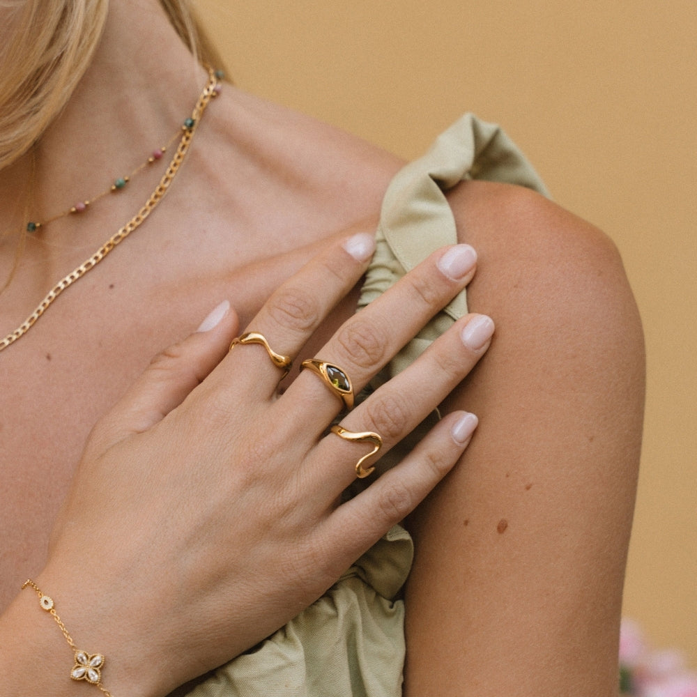Guld Bølge Ring