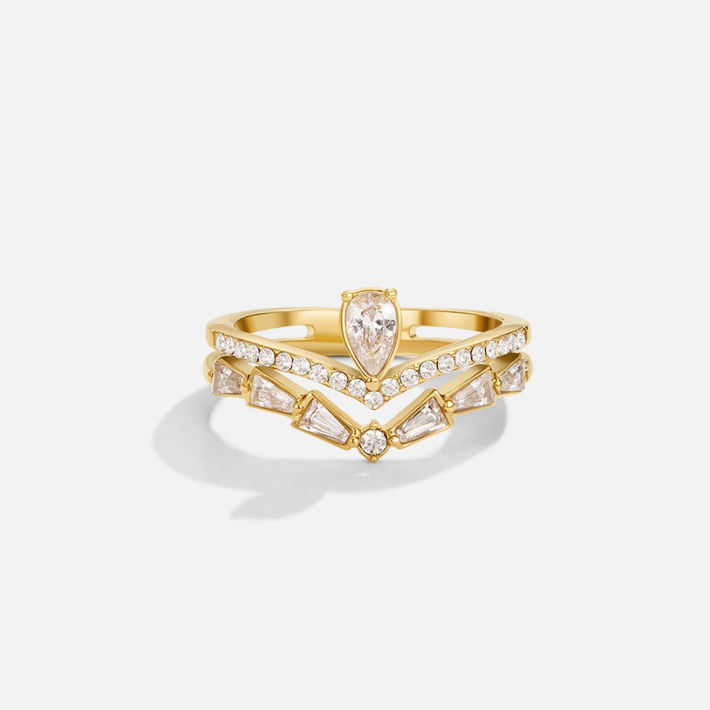 18K Guld Lilly Krystal Ring