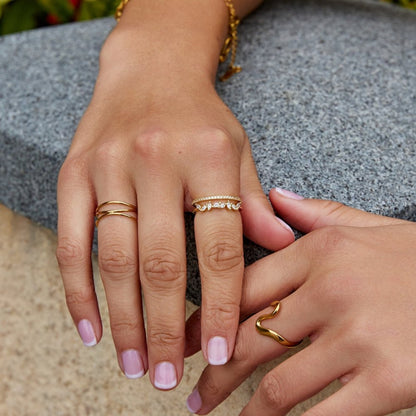 18K Guld Mia Krystal Ring
