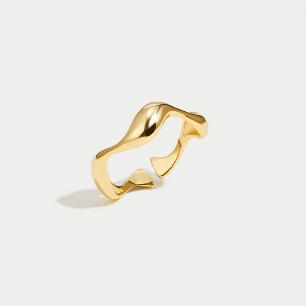 18K Guld Bølge Ring