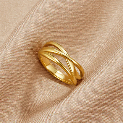 Sammenflettet Maisie Guld Ring