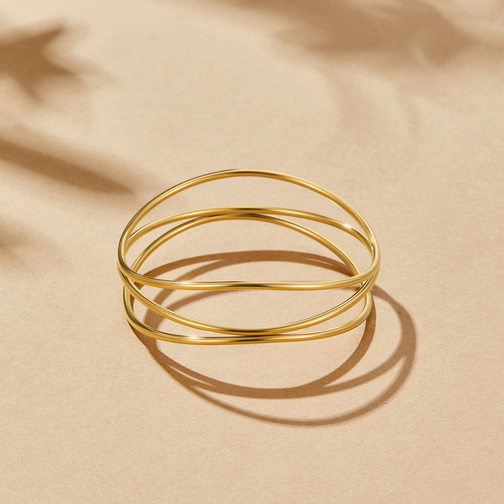 Sabrina Guld Lagdelt Armbånd