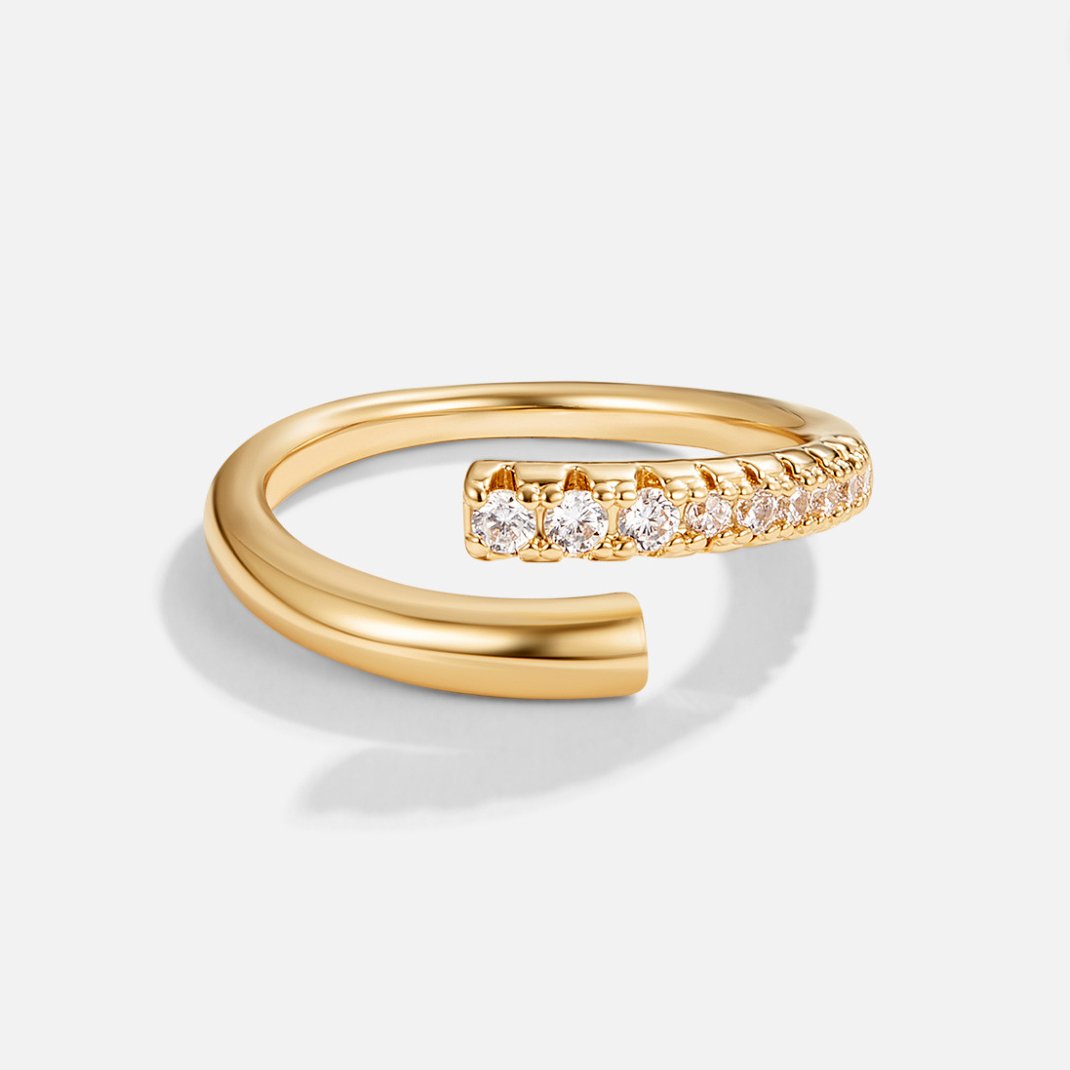 Arya Guld & Krystal Wrap Ring