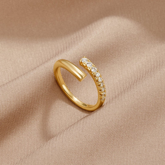 Arya Guld & Krystal Wrap Ring