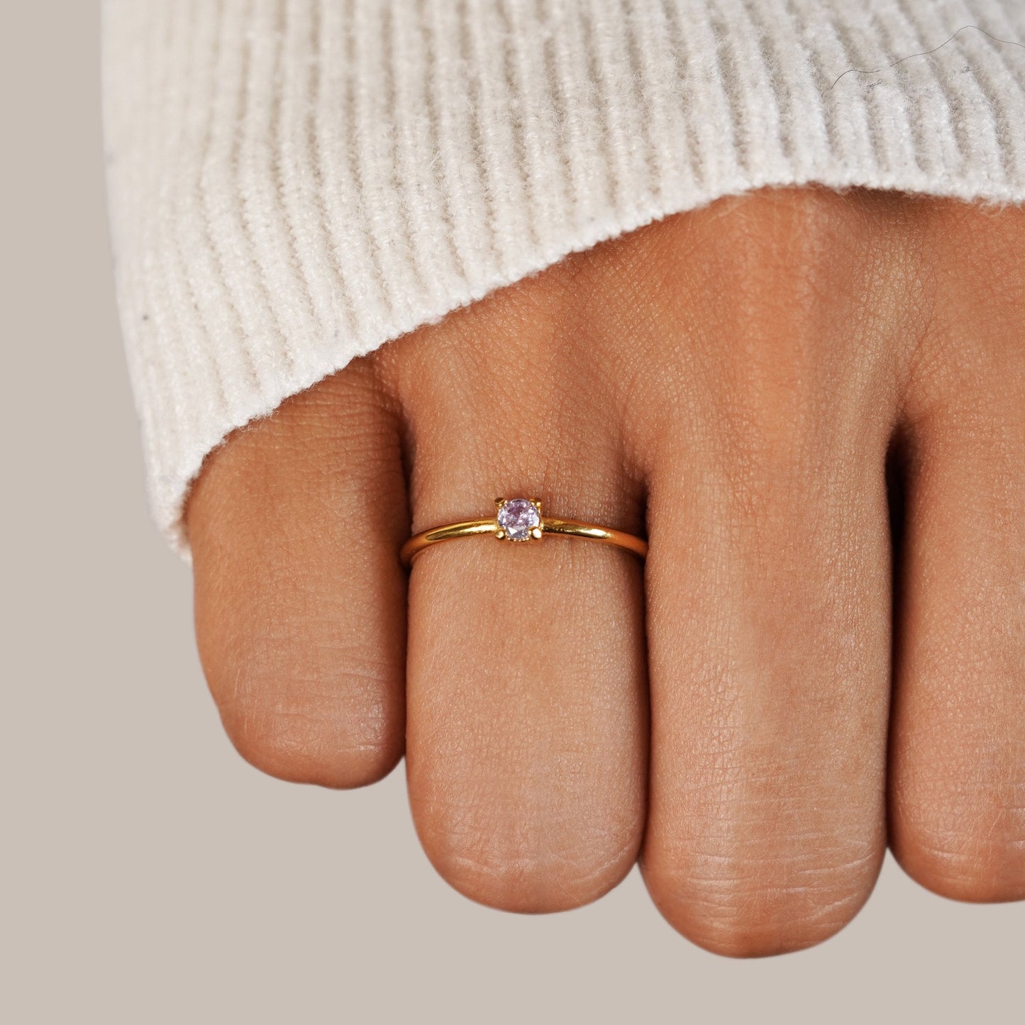 Fødselssten 18K Guld Ringe