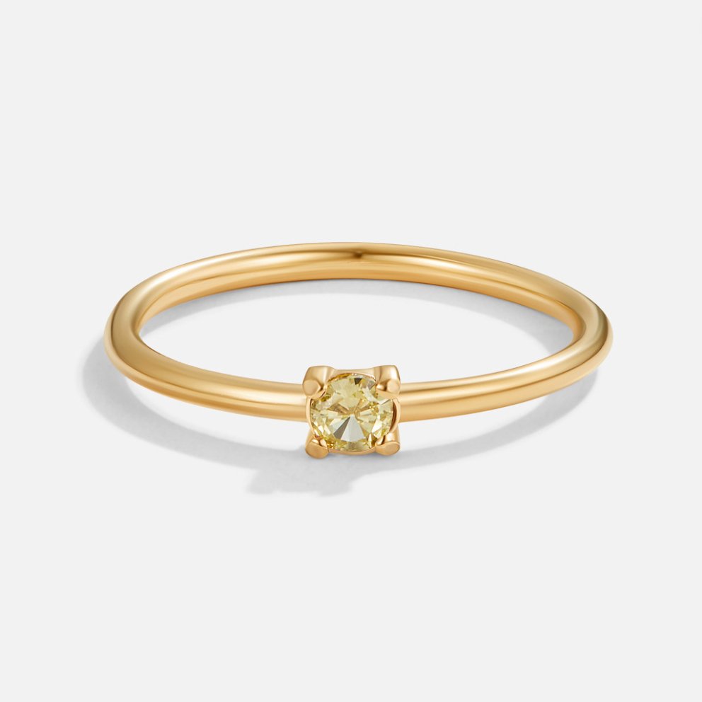Fødselssten 18K Guld Ringe