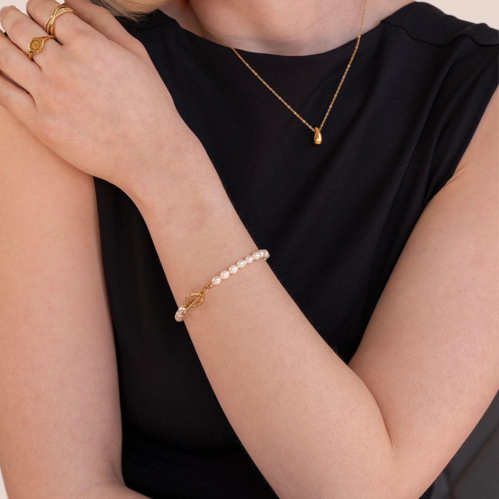 Cara Pearl Link Armbånd
