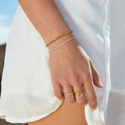 Cordelia Gold Tennis Armbånd