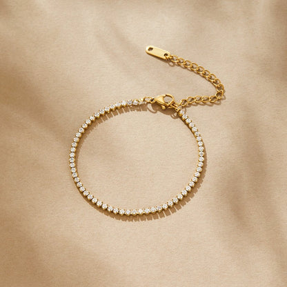Cordelia Gold Tennis Armbånd