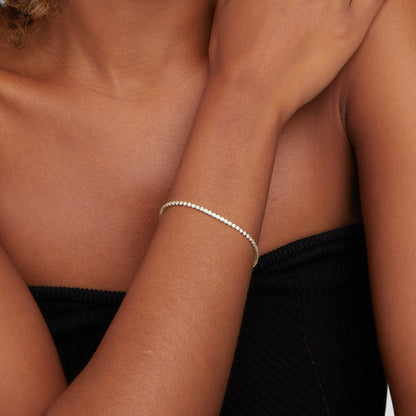 Cordelia Gold Tennis Armbånd
