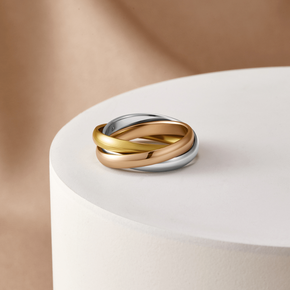 Elena Tre-Farvet Loop Ring