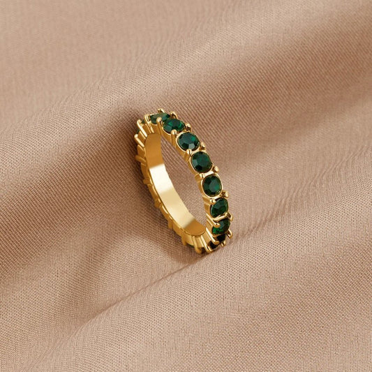 Emerald Beauty 18K Krystalring