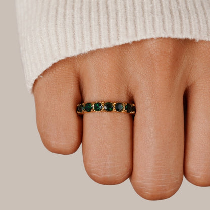 Emerald Beauty 18K Krystalring