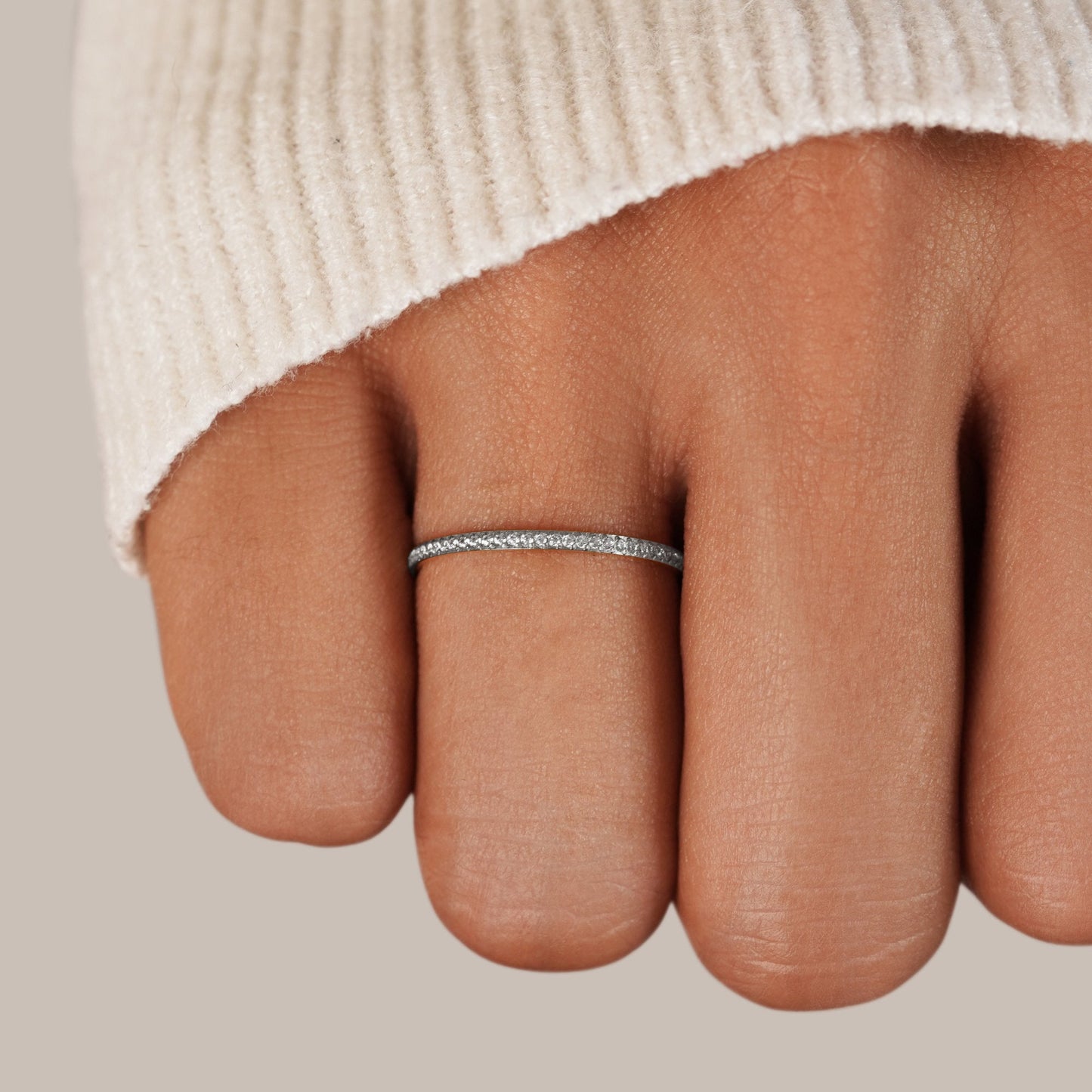 Sølv Evighed Krystal Ring