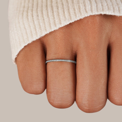 Sølv Evighed Krystal Ring