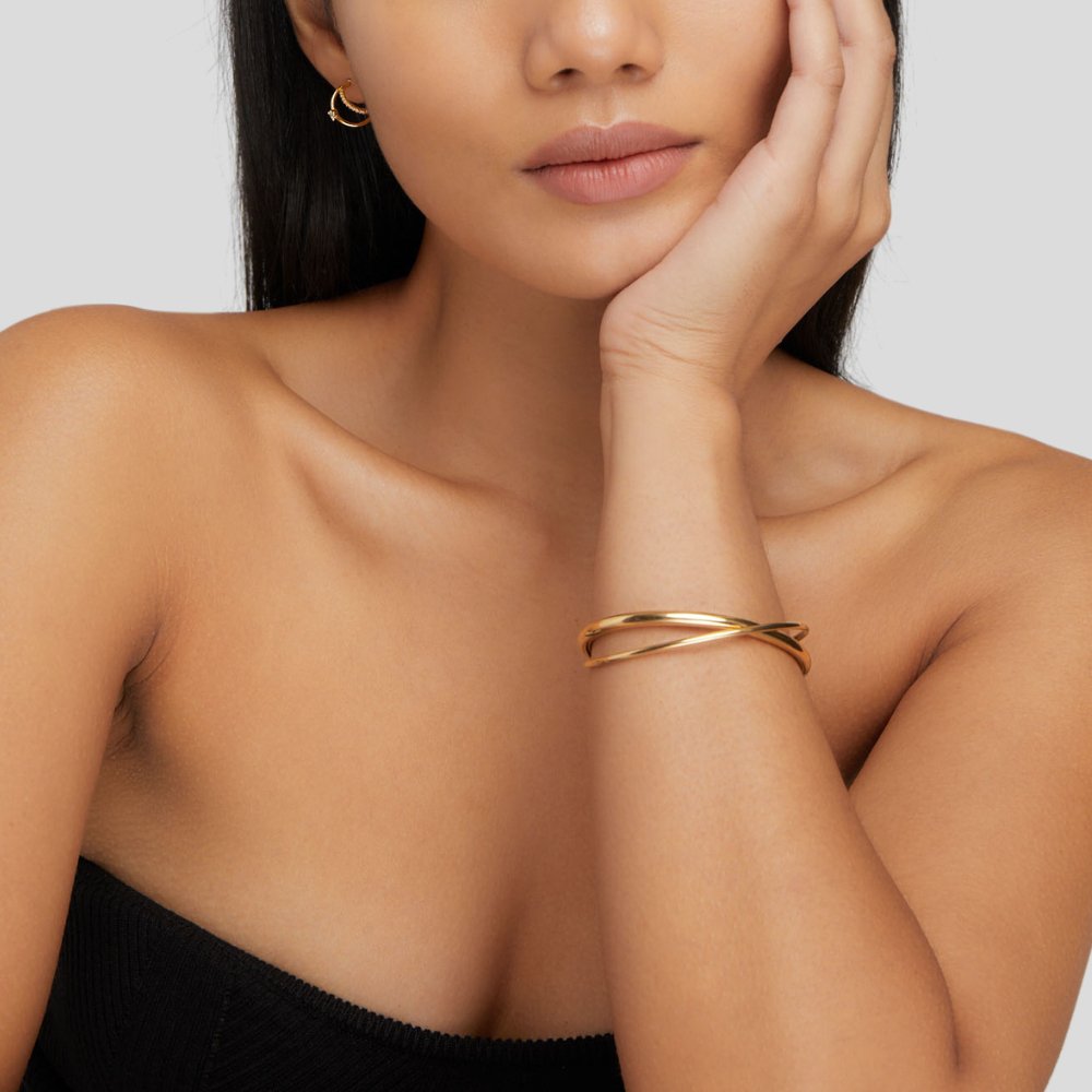Eva Gold Twist Armbånd