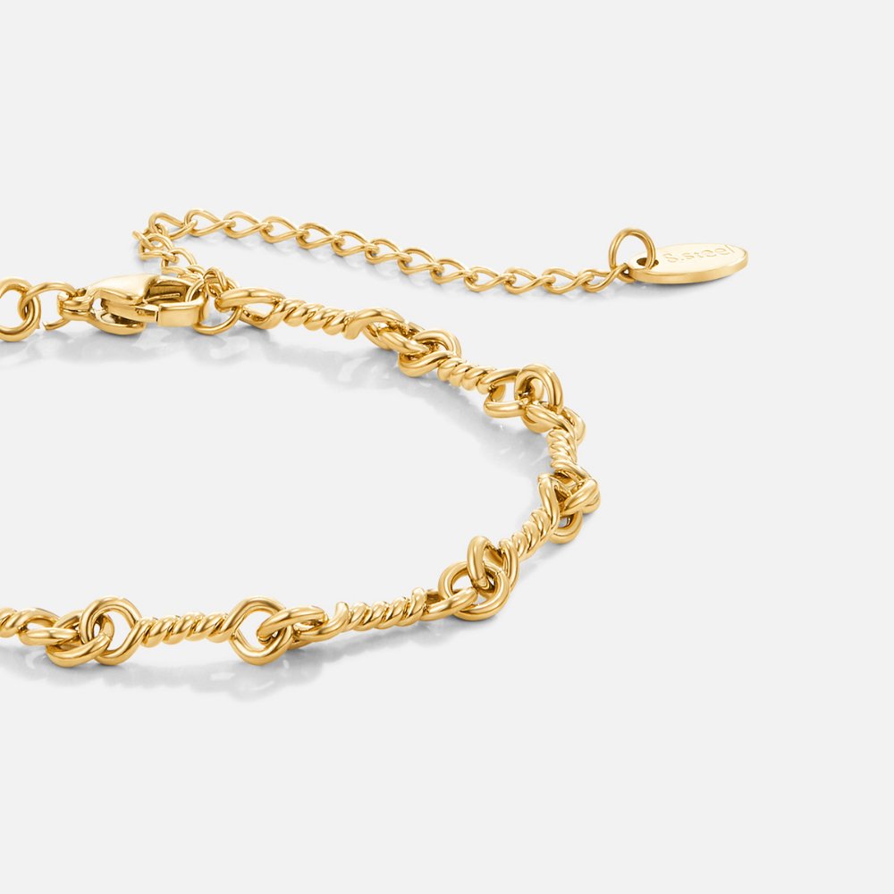 Figaro Guld Knude Kæde Armbånd