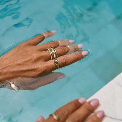 'For evigt' Link Krystal & Guld Ring