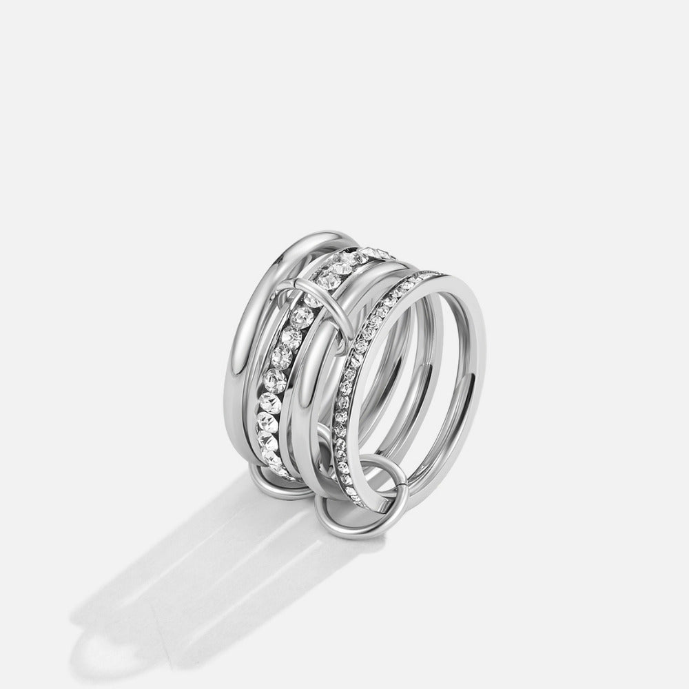'Evig' Link Krystal & Sølv Ring