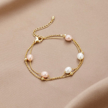 Sølvperle Laget Armbånd