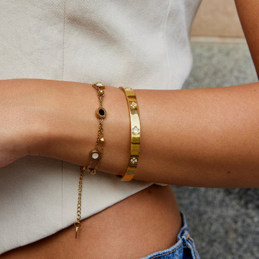 Guld Kløver Armbånd