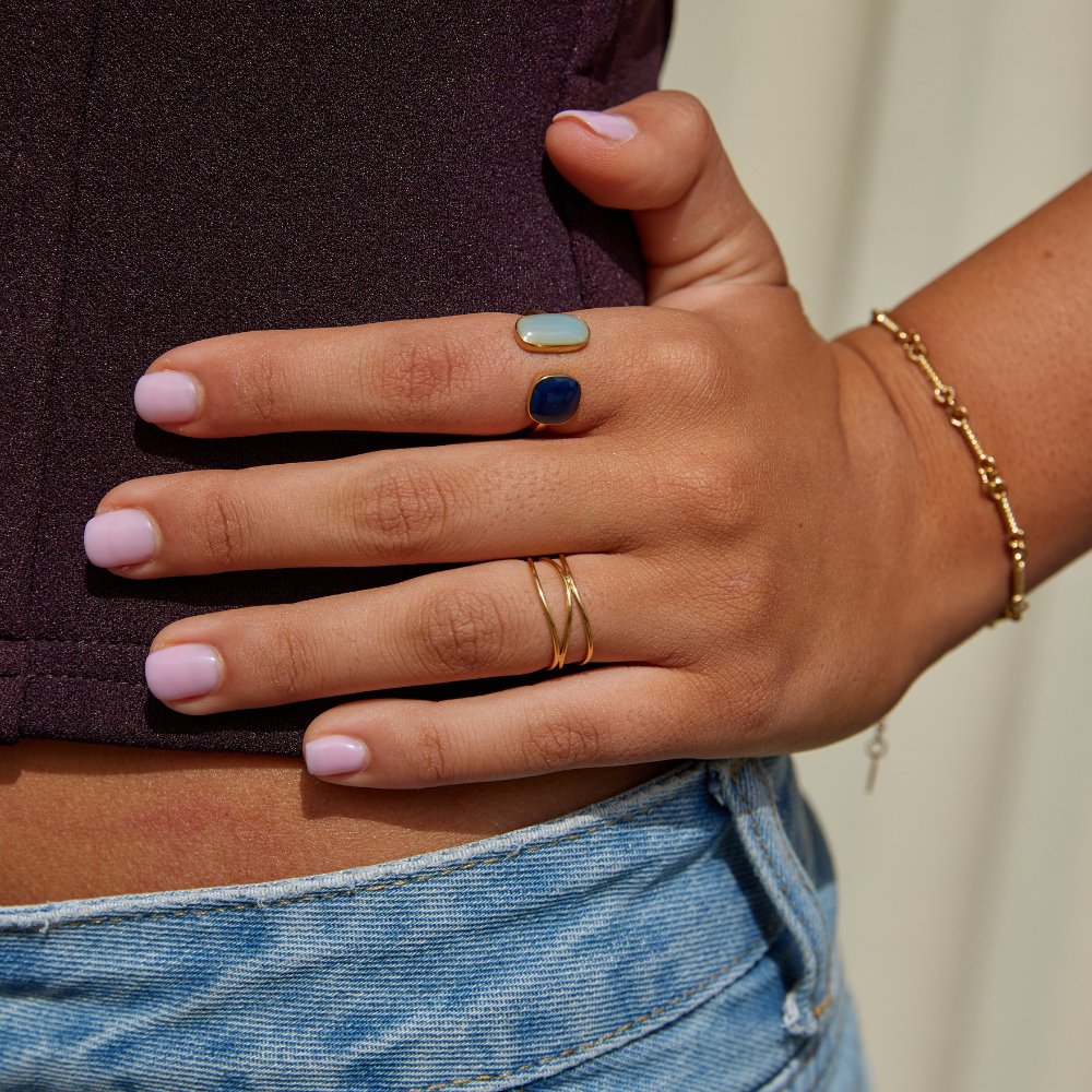 Guld Uendelig Loop Ring