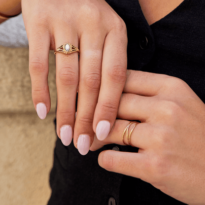 Guld Uendelig Loop Ring