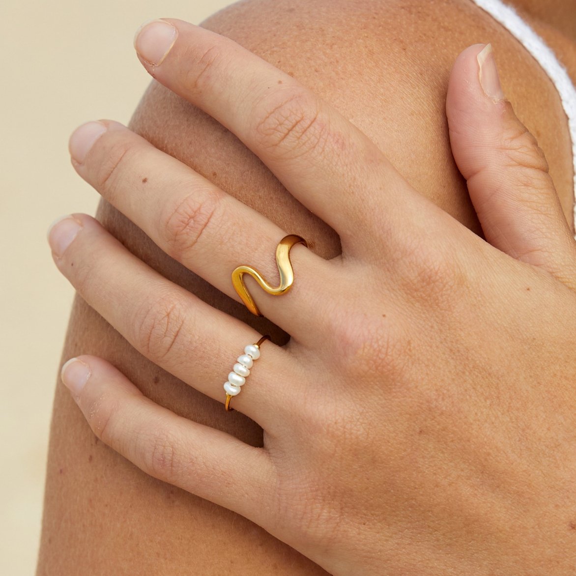 Guld Bølge Ring