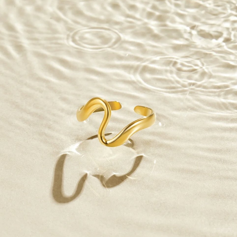 Guld Bølge Ring