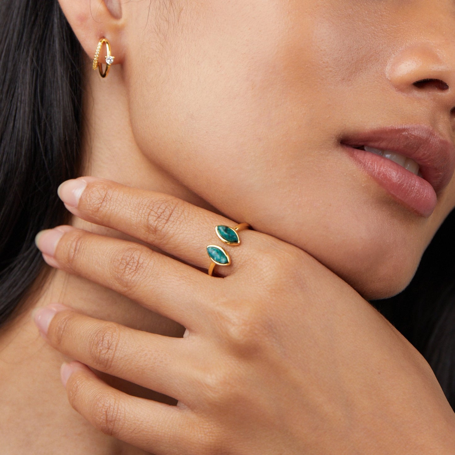 Jade Grøn Wrap Ring