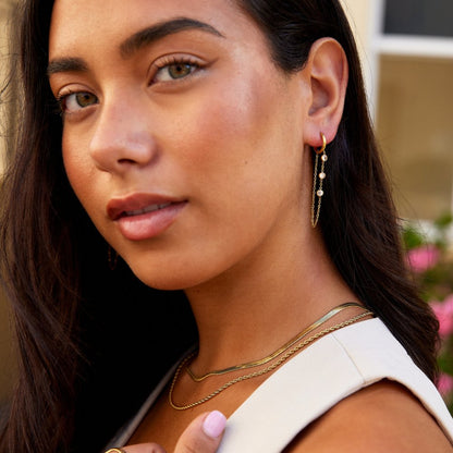 Kira Crystal Drop Hoop Øreringe