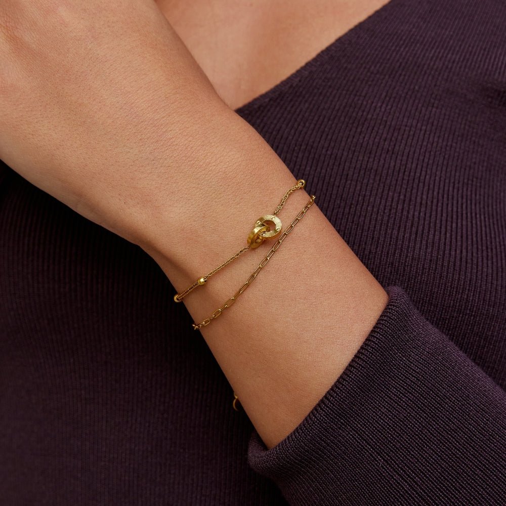 Lagdelte Evighed Loop Armbånd