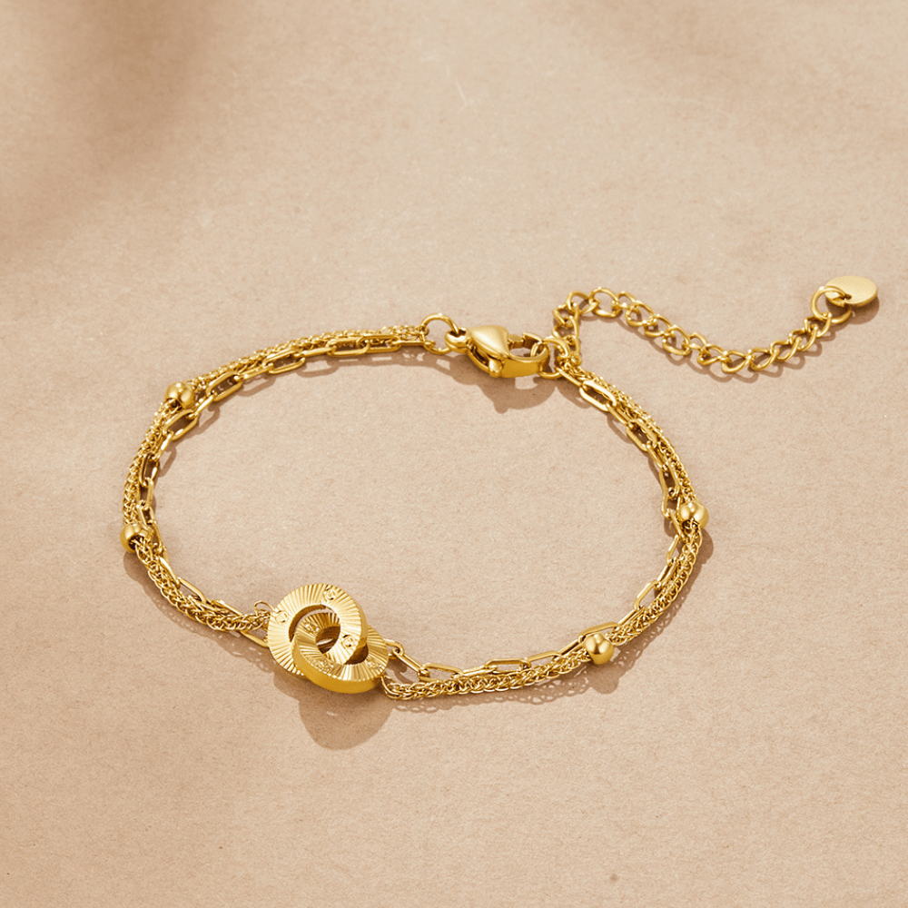 Lagdelte Evighed Loop Armbånd
