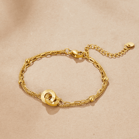 Lagdelte Evighed Loop Armbånd