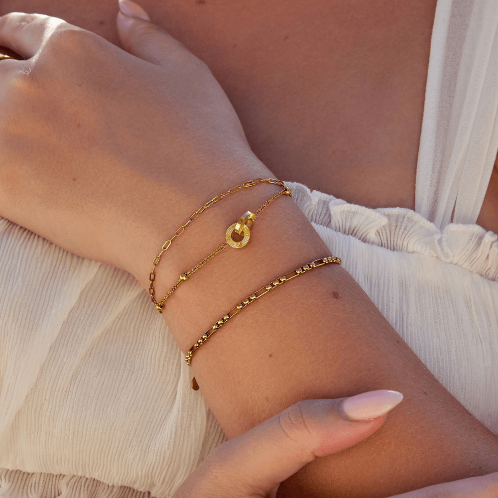 Lagdelte Evighed Loop Armbånd
