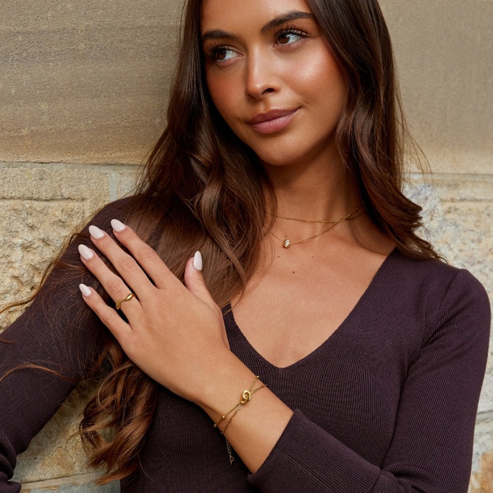 Lagdelte Evighed Loop Armbånd