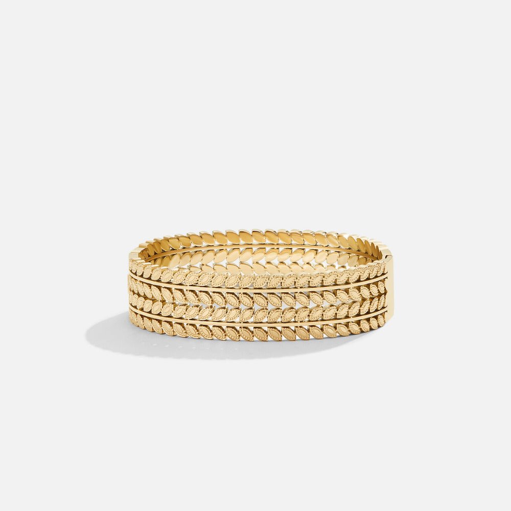 Lagdet Guldblad Bangle