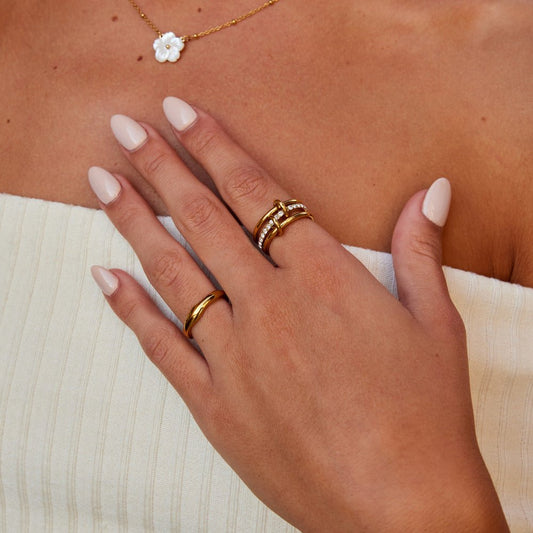 Lagdelte Kaili Guld Ring