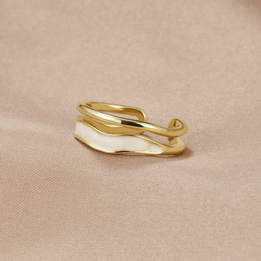 Lagret Sahara Guld Ring