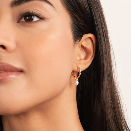 Layla Perle Twist Øreringe