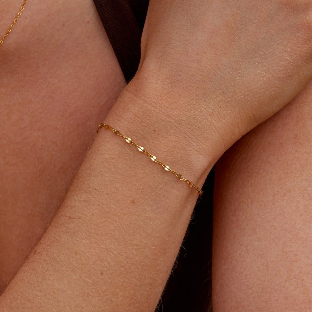 Leila Guld Kæde Armbånd