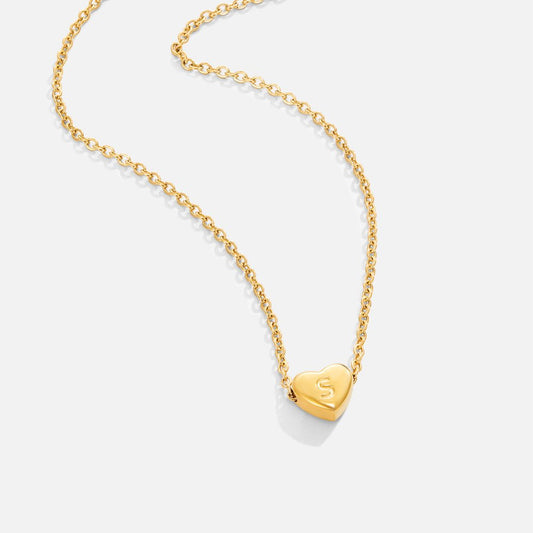 Bogstav Hjerte Halskæde