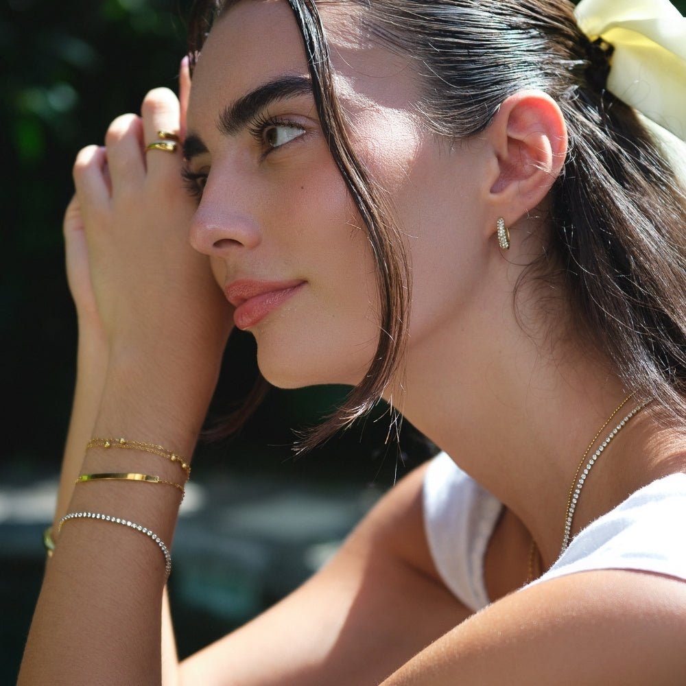 Lily Crystal Hoop Øreringe