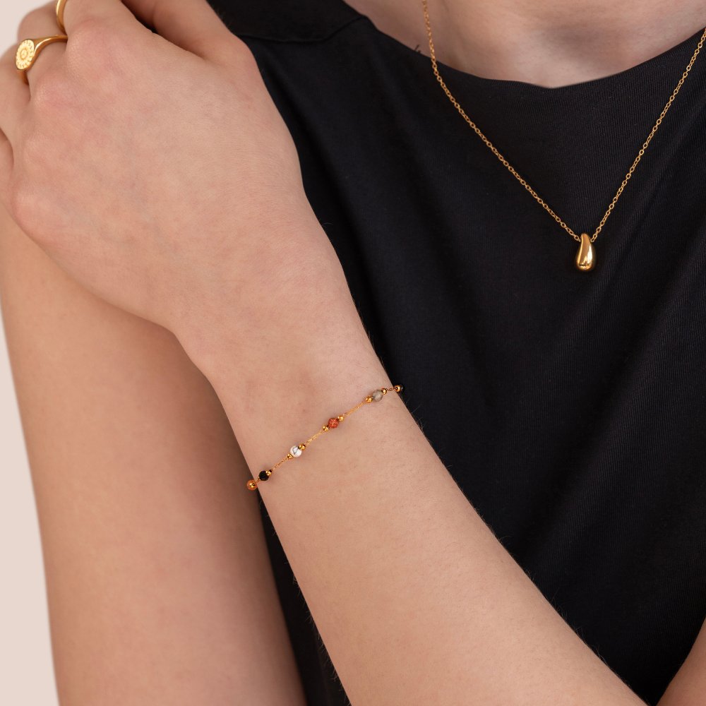Lulu Perle Sten Armbånd