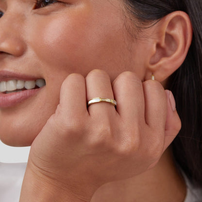 Moder Perle & Krystal Ring