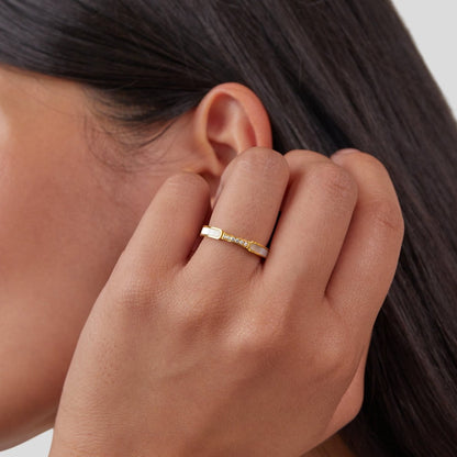 Moder Perle & Krystal Ring
