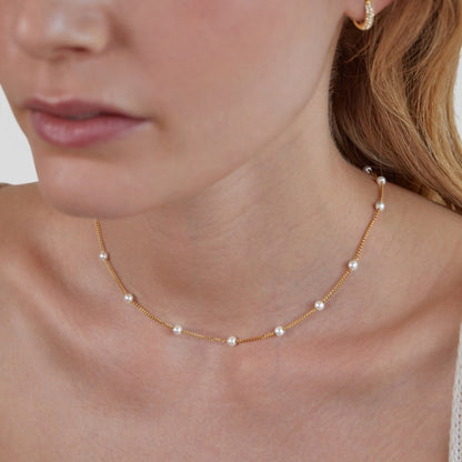 Nura Pearl 18K Guld Halskæde